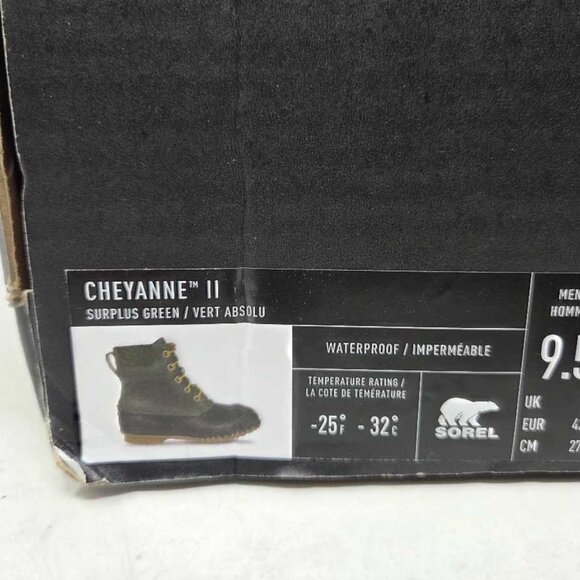 Men\'s 9.5 Sorel x J.Crew  Cheyanne II duck snow boots in Surplus Green main image 4